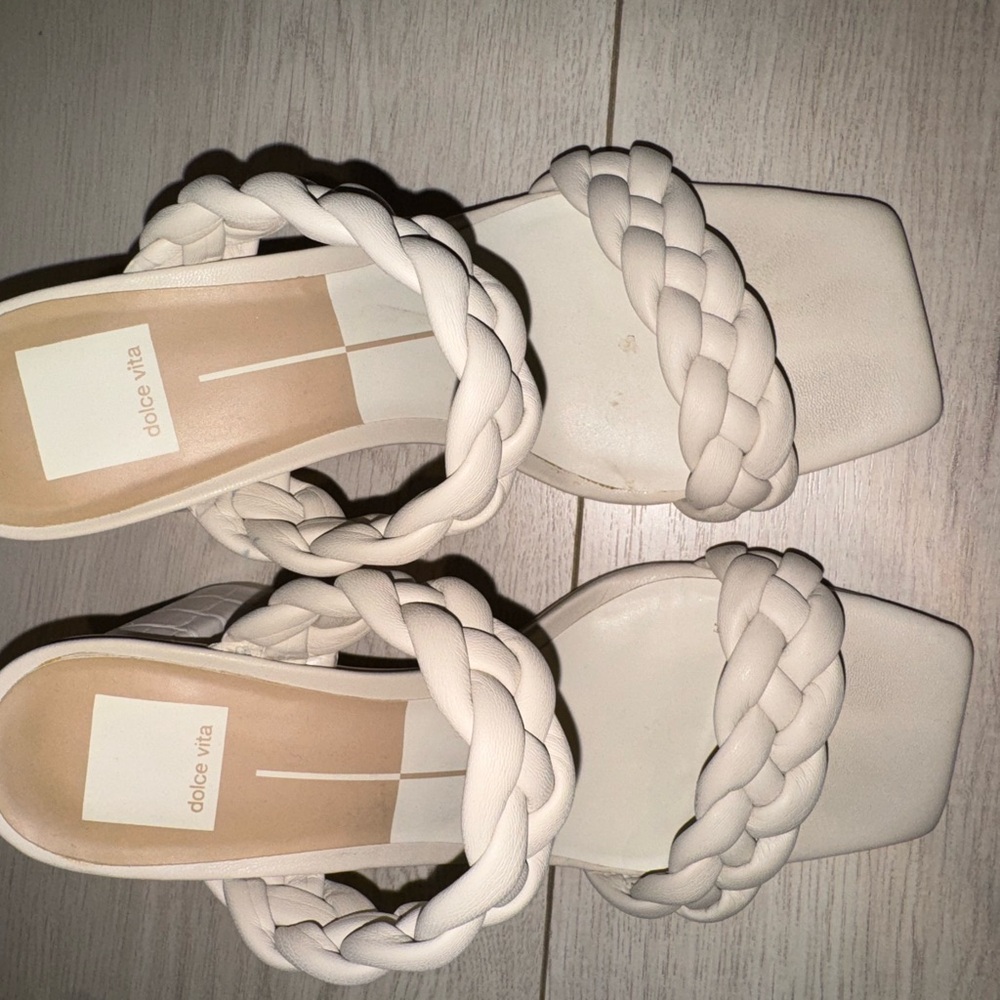Dolce Vita Cream Braided Sandals